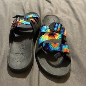 Chaco Chillos Slide Size US 6 Sport Sandals Dark Tie Dye